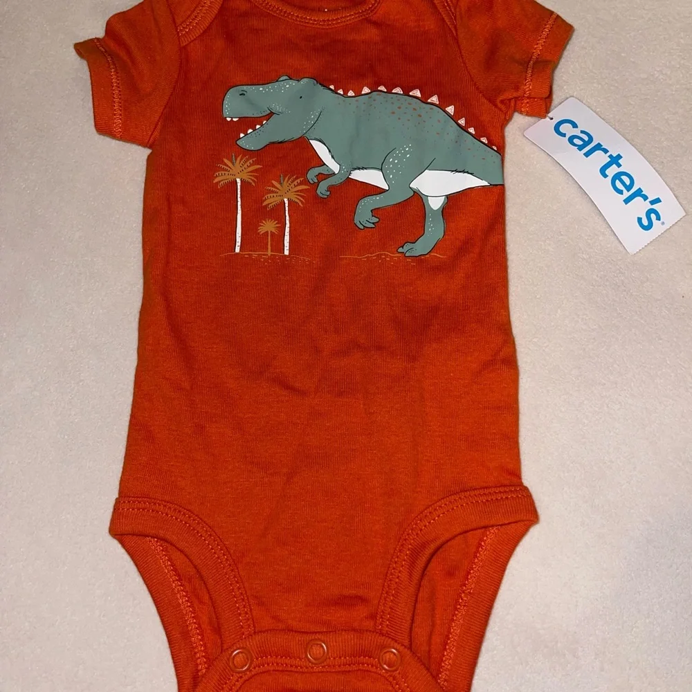 Carter's Orange Dinosaur Bodysuit‎